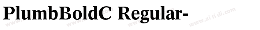 PlumbBoldC Regular字体转换